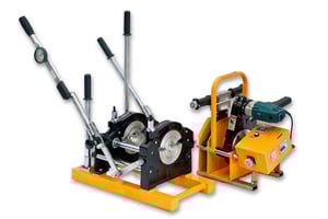 PolyBasic160 LF - Manually operated butt-welding machine suitable for non-pressure PE and PP pipes and fittings from 40 to 160mm OD.